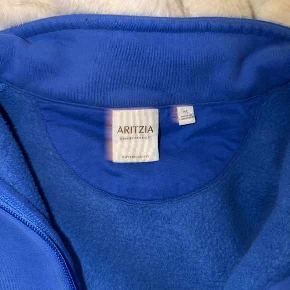 Aritzia 1/4 zip Blue sweatshirt - Picture 2 of 2